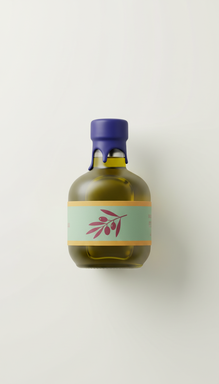 Small-batch Italian olive oil bottle
